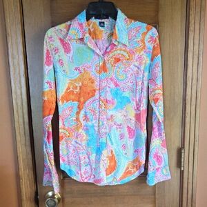 Chaps Bright Paisley Blouse